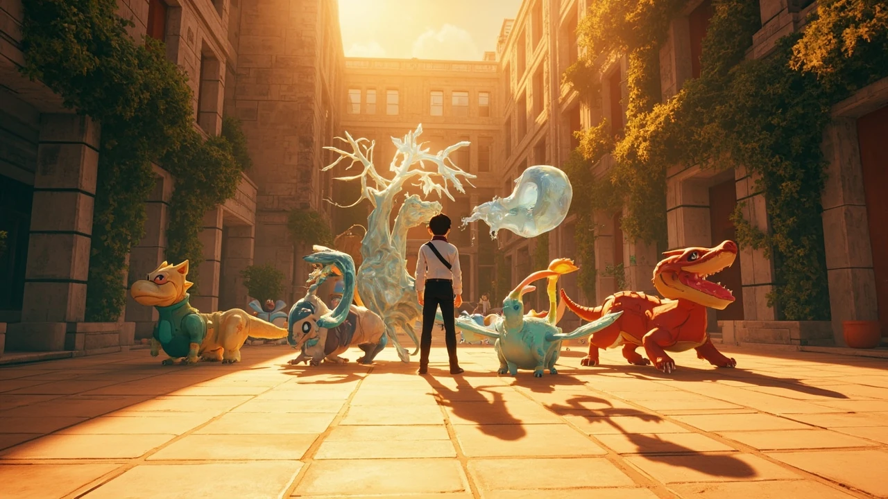 Cassiopeia pokemon battle scene in Paldea